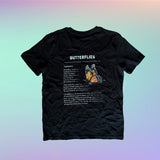 Shirt backprint - Vlinder oranje
