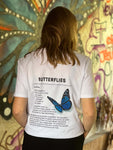Shirt backprint vlinder blauw - Outsider Apparel Store