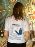 Shirt backprint vlinder blauw - Outsider Apparel Store